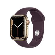 Apple Watch Series 7 41mm Caixa Dourada - Aço Inoxidável GPS + Cellular Pulseira Esportiva Dourado