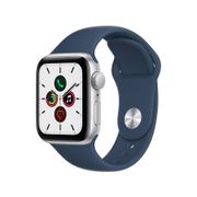 Apple Watch SE 40mm Caixa Prateada - Alumínio GPS Pulseira Esportiva Azul-Abissal Prateado