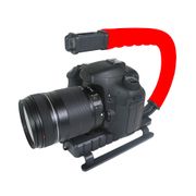 Grip e estabilizador de mão para filmar esportes de ação com câmera DSLR vídeo  Vermelha