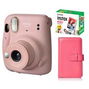 Câmera Fujifilm Instax Mini 11 Rosa + Álbum em formato de carteira + Filme 60 poses