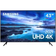 Smart TV Crystal 4K 43&quot; Samsung UN43AU7700GXZD - Wi-Fi Bluetooth HDR 3 HDMI 1 USB Bivolt-43"
