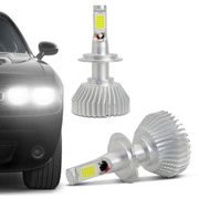 Kit Lâmpada C6 Super LED 2D Headlight H7 6000K 12V 24V 6400LM Efeito Xênon Carro Caminhão