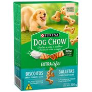 Biscoitos para Cães Purina Dog Chow Filhotes Frango e Leite 300g