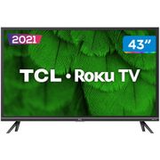 Smart TV 43&quot; Full HD LED TCL Roku TV 43RS520 - Wi-Fi Alexa Google e Siri 3 HDMI 1 USB 43