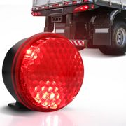 Sirene Piezo 6 Tons Com LED Vermelho 24V 2,4W Universal Caminhão Marcha Ré