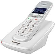 Telefone sem Fio Intelbras TS63V Branco - Tecnologia DECT 6.0, Identificador de Chamadas, Viva Voz, Expansível até 5 ramais e Display Luminoso