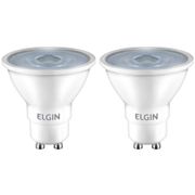 Kit Lâmpadas de LED 2 Unidades Branca GU10 6W - 6500K Elgin Dicroica