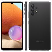 Smartphone Samsung Galaxy A32 Preto 128GB, 4GB RAM, Tela Infinita de 6.4\", Câmera Traseira Quádrupla, Bateria de 5000mAh, Dual Chip e Octa Core.
