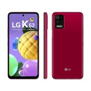 Smartphone LG K62 64GB Vermelho 4G Octa-Core - 4GB RAM Tela 6,59&quot; Câm. Quádrupla + Selfie 13MP Bivolt