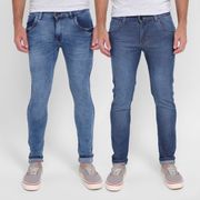 Kit Calças Jeans Skinny Grifle 2 Peças Masculina 44