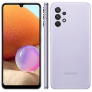 Smartphone Samsung Galaxy A32 Violeta 128GB, 4GB RAM, Tela Infinita 6.4\", Câmera Traseira Quádrupla, Bateria de 5000mAh, Dual Chip e Octa Core.