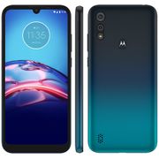 Smartphone Motorola Moto e6s Azul Navy 64GB, Tela Max Vision de 6.1\", Câmera Traseira Dupla, Android 9.0, Processador Octa-Core e 2GB de RAM.