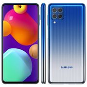 Smartphone Samsung Galaxy M62 Azul 128GB, 8GB RAM, Câmera Quádrupla, Selfie de 32MP, Tela Infinita de 6.7", Octa Core, Bateria de 7000mAh e Dual Chip