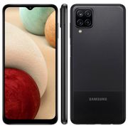 Smartphone Samsung Galaxy A12 Preto 64GB, Tela Infinita de 6.5", Câmera Quádrupla, Bateria 5000mAh, 4GB RAM e Processador Exynos 850