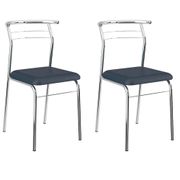 Cadeira Móveis Carraro Fixa 1708 Conhaque de Cozinha Cadeira Móveis Carraro Fixa 1708 Azul de Cozinha