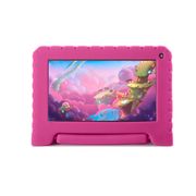Tablet Multilaser Kid Pad com Controle Parental 32GB + Tela 7 pol + Case + Wi-fi + Android 11 (Go edition) + Processador Quad Core - Rosa - NB379 NB379