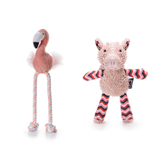 Combo Pet - Brinquedo De Pelúcia Floppy Flamingo Com Buzininha Tam, Único e Brinquedo Piggie Com Buzininha Tam, Único Mimo - PP193K PP193K