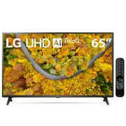 Smart TV 65\" LG 4K LED 65UP7550 WiFi, Bluetooth, HDR, Inteligência Artificial ThinQ, Google, Alexa e Smart Magic - 2021.