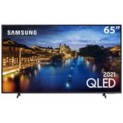 Smart TV 65\" QLED 4K Samsung 65Q60A, Modo Game, Som em Movimento Virtual, Tela sem limites, Design slim, Visual livre de cabos.
